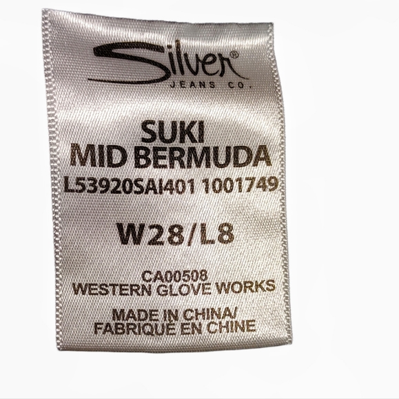 Silver Suki Mid Bermuda Capris Size 28 - Picture 5 of 6